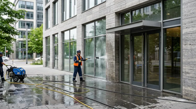 After: Curb & entrance wash
